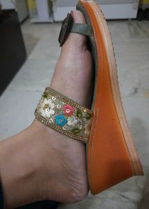 Ethnic Wedge Heels 40