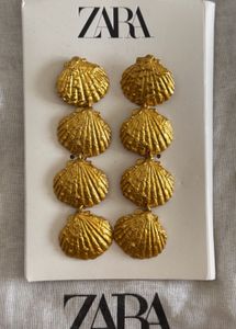 Brand New Zara Shell Dangler Earring From NYC