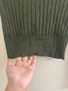 Olive Green Knit Top