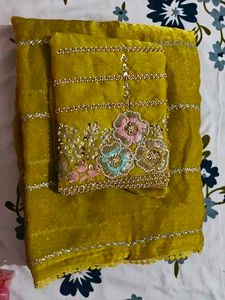 Saree with handwork Blouse