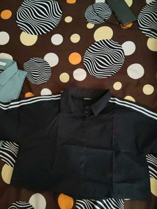 Black Crop Shirt