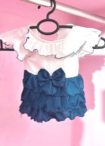 Cute White & Blue Dress