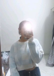 Blue Wool Top