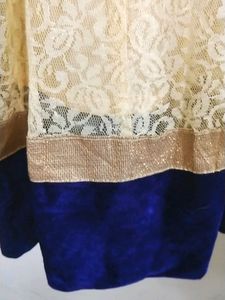 Braso Net With Velvet Fabric Anarkalli Dress