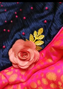 Ethinic Gown In Blue 💙 &amp; Rani Pink
