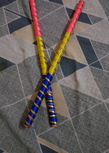 2 Pairs Of Dandiya Sticks