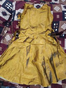 Golden Floral Dress