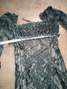Lace Trim Mini Dress