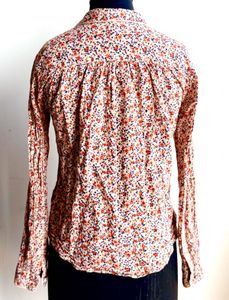 Softest cotton shirt in a perfect Nude floral prin