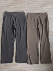Ribbed Knit Wide Leg Lounge Pants (Set of 2)