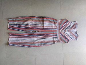 Striped Sleeveless Jumpsuit