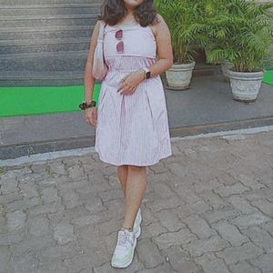 Pink Striped Sundress