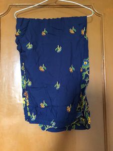 Navy Blue Printed Kurta Set