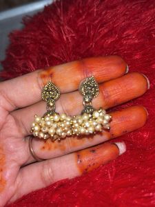 Pearl Jhumka Earrings