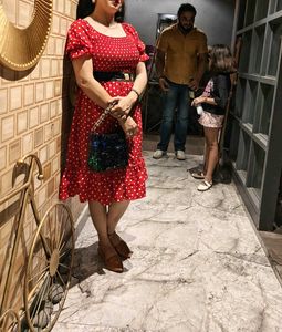 Red polka dress