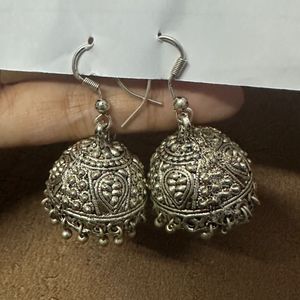 Silver Jhumka