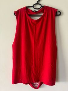 Red Sleeveless Top