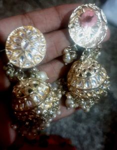 Gold Jhumka Earrings