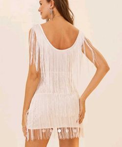 Gold Fringe Party Dress