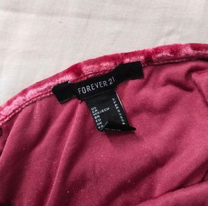 🍇Maroon Velvet Crop top