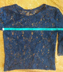 Lace Top Flared Sleeves