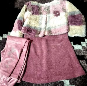 🩷 Winter Warm Dress For Baby Girl