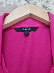 Magenta Button-Down Shirt