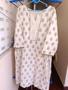 White Printed Kurti