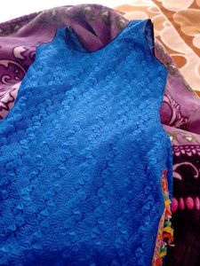 Blue Floral Lace  dress