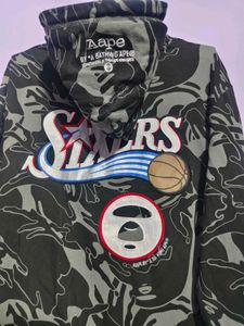 BAPE x Sixers Camo Hoodie limited edition