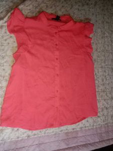 Pink Ruffle Sleeve Top