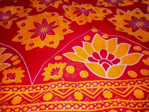 Women's red cotton brand new saree