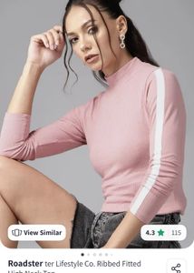 ROADSTER ribbed fitted high neck top🎀