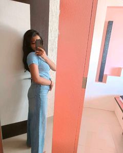 H&amp;m Wide Leg Denim Jeans