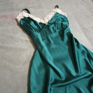 vintage sea green slip