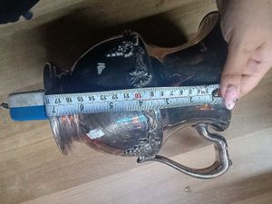Vintage LB Silver Silverplate Water Pitcher- Grape