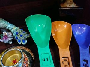 🆕️ Set Of 4 Dual Side Serving &amp;  Measurung Spoons
