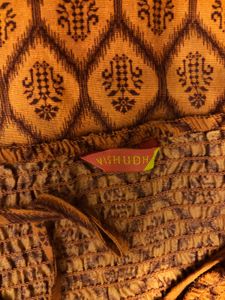 Orange Patterned Babydoll Top
