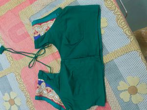 Elegant Rad Embroidered Saree