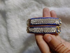 2 Piece Bangles High Quality Plastic Bangles Filled With Diamonds
