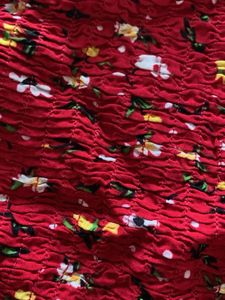 Red Floral Off-Shoulder Top