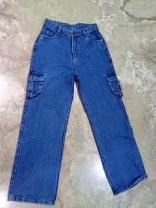 blue cargo jeans