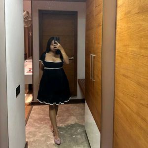 Black Dress with White Trim