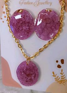 Floral Resin Jewelry Set