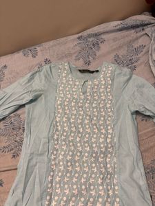 Straight Kurta Light Blue Colour