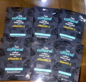 Coffee Sheet Mask With Vitamin C..