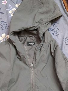 Grey Hooded Jacket Windcheater