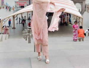 Pink Embroidered Salwar Kameez