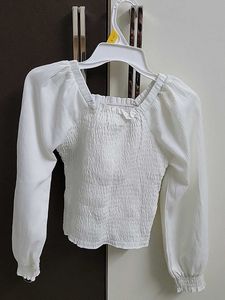 White Long Sleeve Top