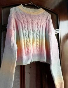 URBANIC Rainbow Knit Sweater